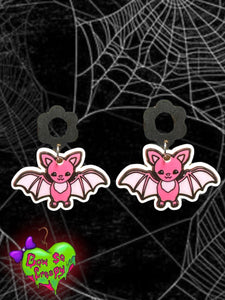 Batty flower earrings