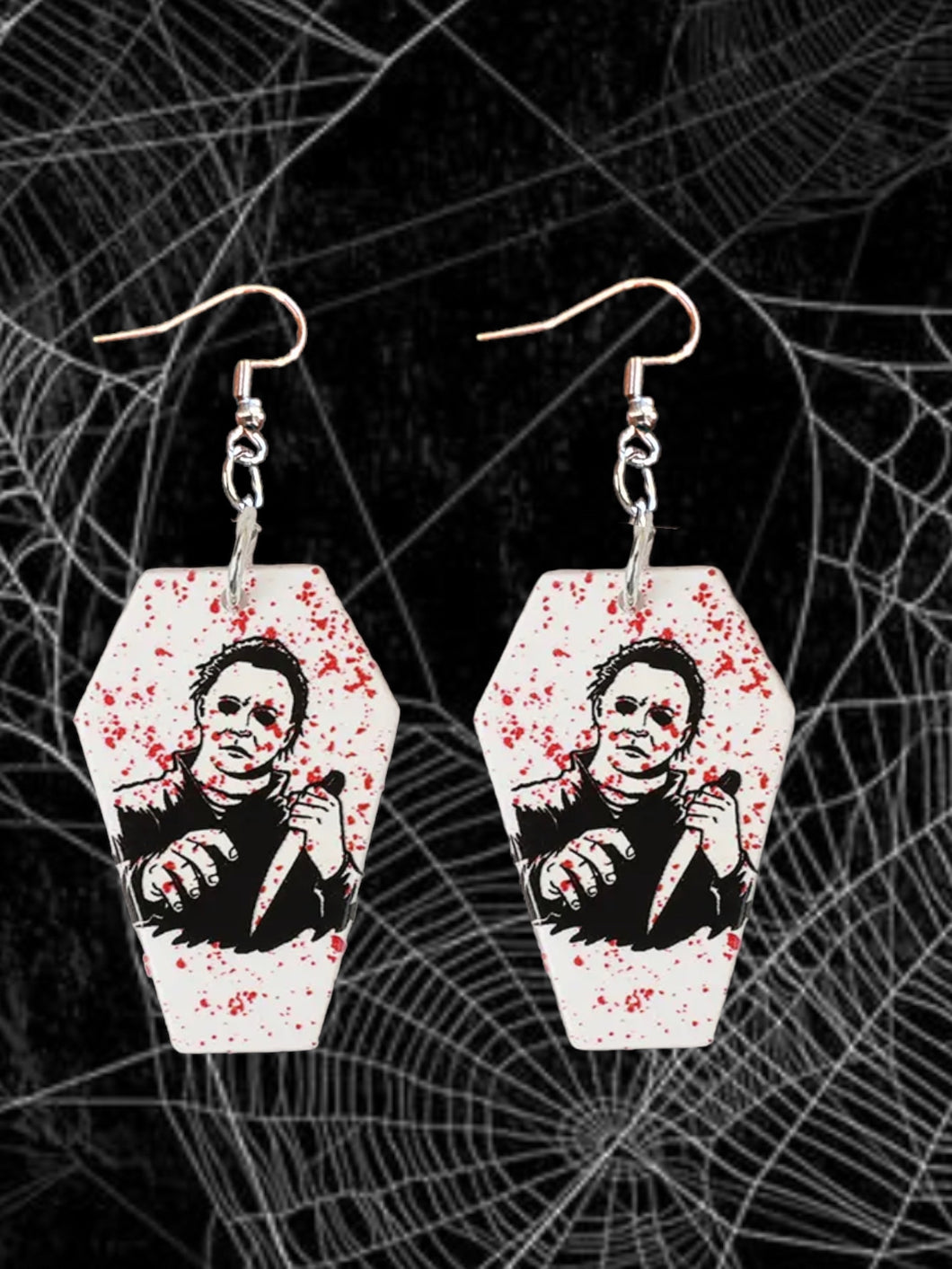 Halloween coffin earrings