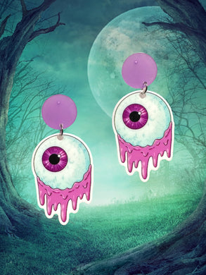 Drippy eyeball earrings