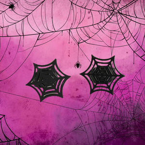 Spiderweb stud earrings