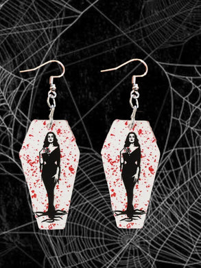 Vampira coffin earrings