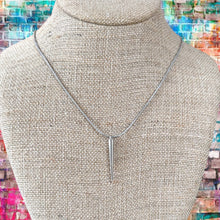 Silver Spike point necklace
