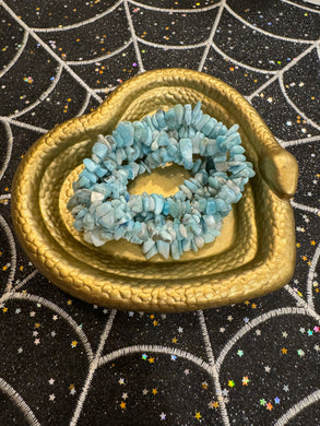Larimar Chip bracelets