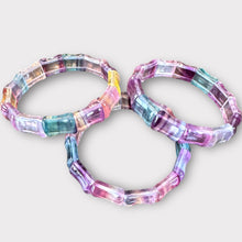 Rainbow fluorite stretch bangle