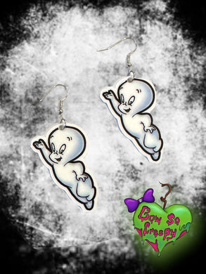 Friendly ghost earrings