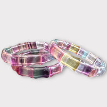Rainbow fluorite stretch bangle