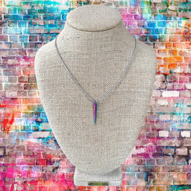 Rainbow Spike point necklace