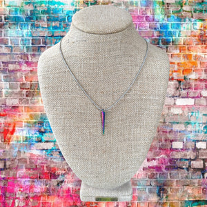 Rainbow Spike point necklace