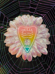 Colorful Ouija iridescent flower hair clip
