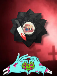 Chucky And Bride Love Kills Valloween Flower