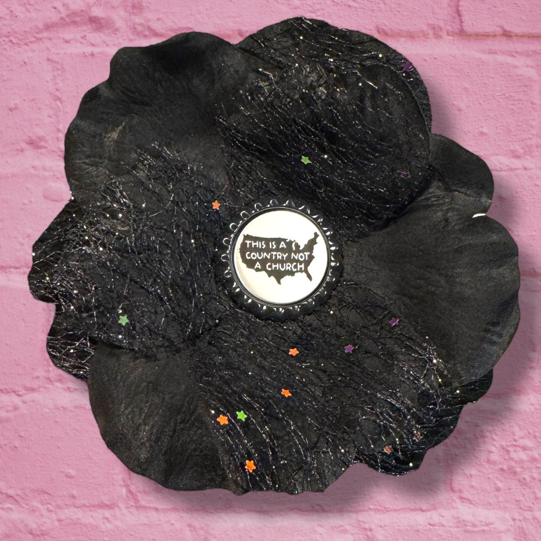 This is a country not a church flower hair clip