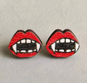 Vampire Lips Stud Earrings