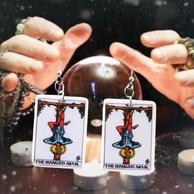The Hanged Man Tarot Dangle Earrings