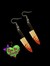 Mirrored Bloody Knives Dangle Earrings