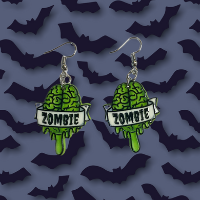 Zombie Brains Dangle Earrings