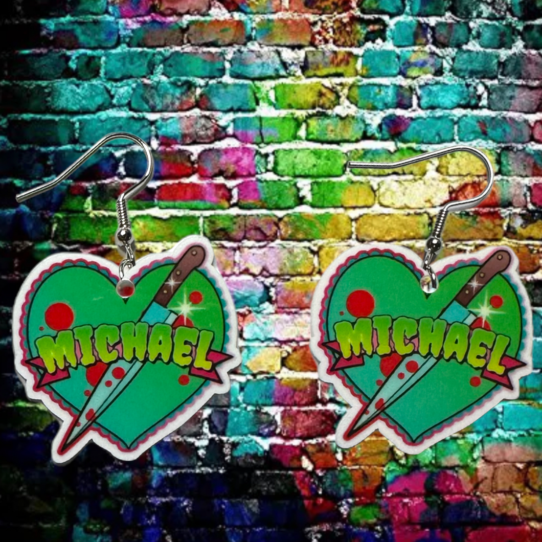 Michael Heart Earrings