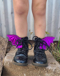Purple Bat Shoe Wings