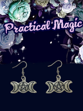 Triple moon earrings