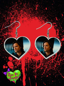 Sam heart dangle earrings