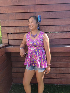 Purple Swirl Moon Dangle Earrings