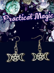 Triple moon earrings