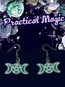 Triple moon earrings