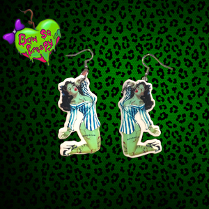 Zombie pinup earrings