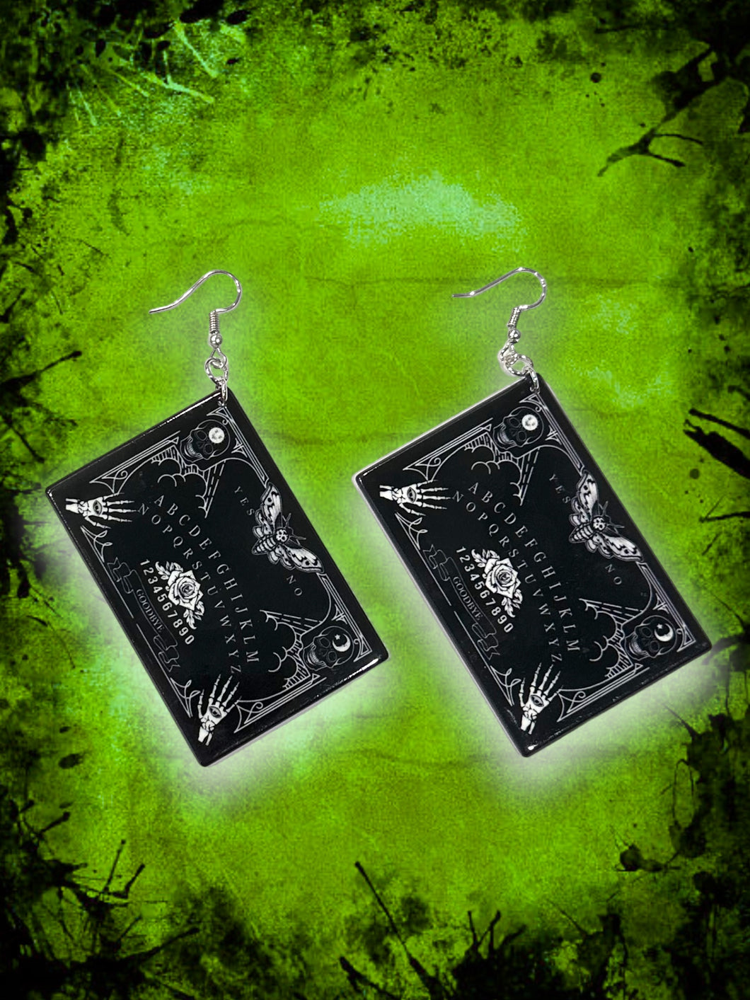 Deathmoth Ouija earrings