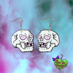 Goth skull earrings