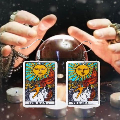 The Sun Tarot Dangle Earrings